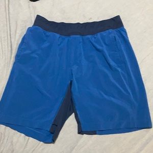 Blue lulu lemon shorts, size L